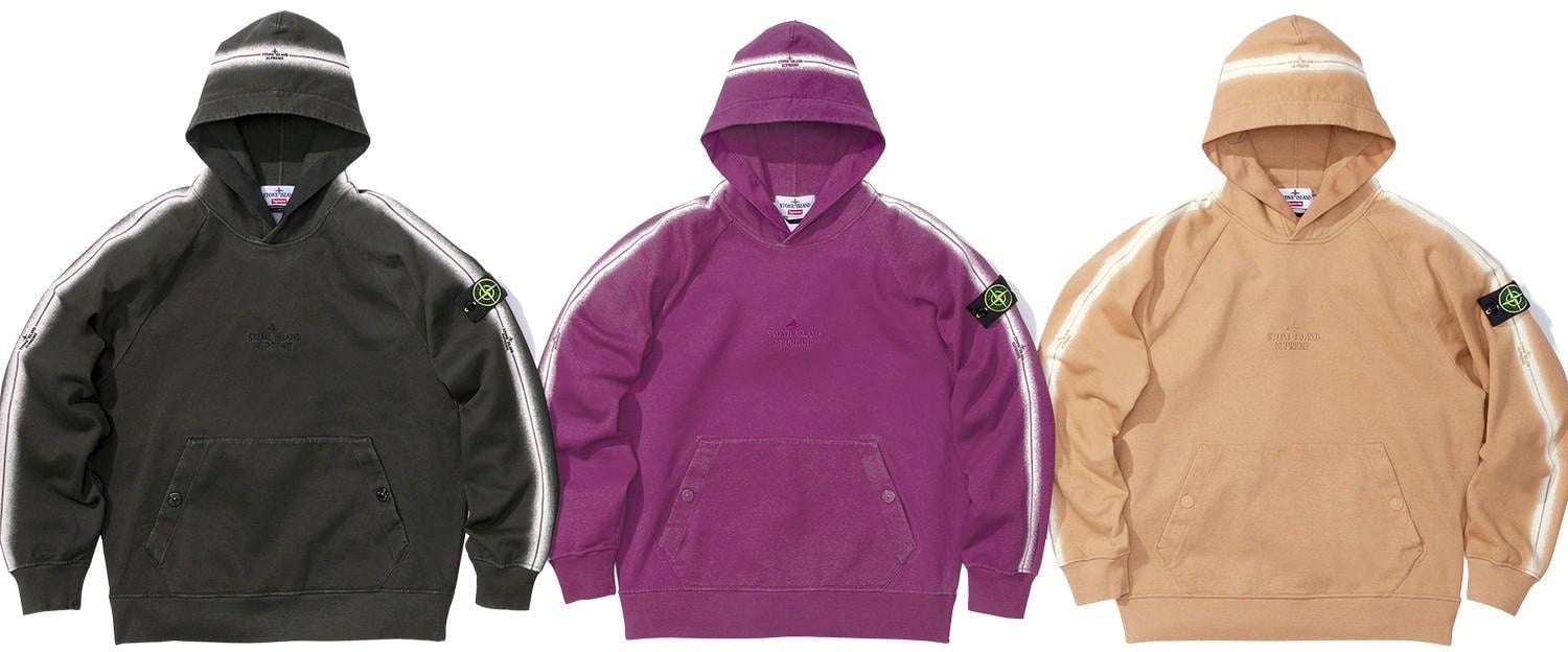 Supreme®/Stone Island® Stripe Hooded Sweatshirt